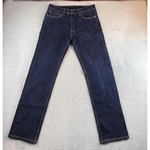 Levis 505 Jeans Mens 32x34 (fits31x32) Blue Dark Wash Denim Straight Slim Preppy